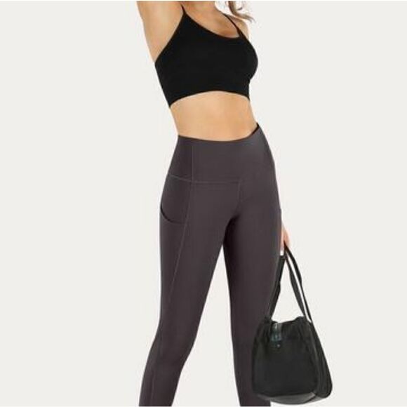  High Waist Yoga Pants with Pockets, Leggings with Pockets, Tum - Picture 1 of 13